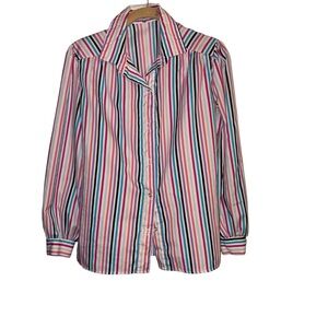 Multi Colored Striped Button-Up Shirt